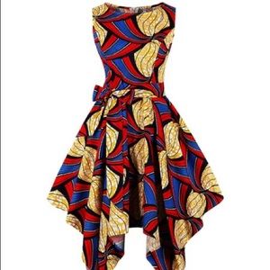 Abstract Handkerchief Dress